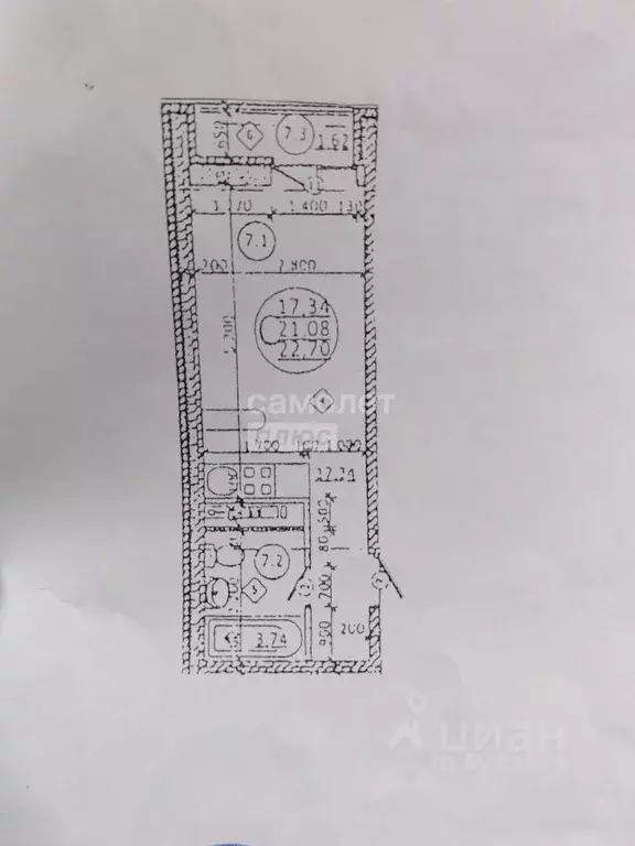 Студия Краснодарский край, Горячий Ключ Рябиновая ул., 2 (23.0 м) - Фото 2