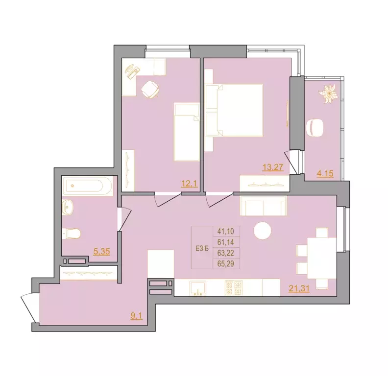 Продаётся 3-к квартира, 65.3 м - Фото 0