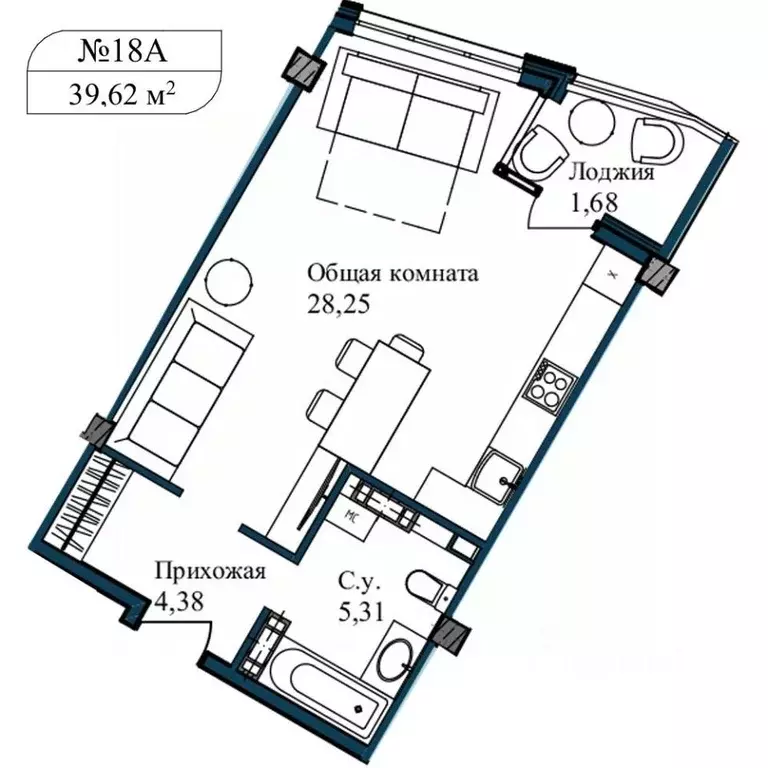 1-к кв. Севастополь ул. Летчиков, 10 (41.3 м) - Фото 0