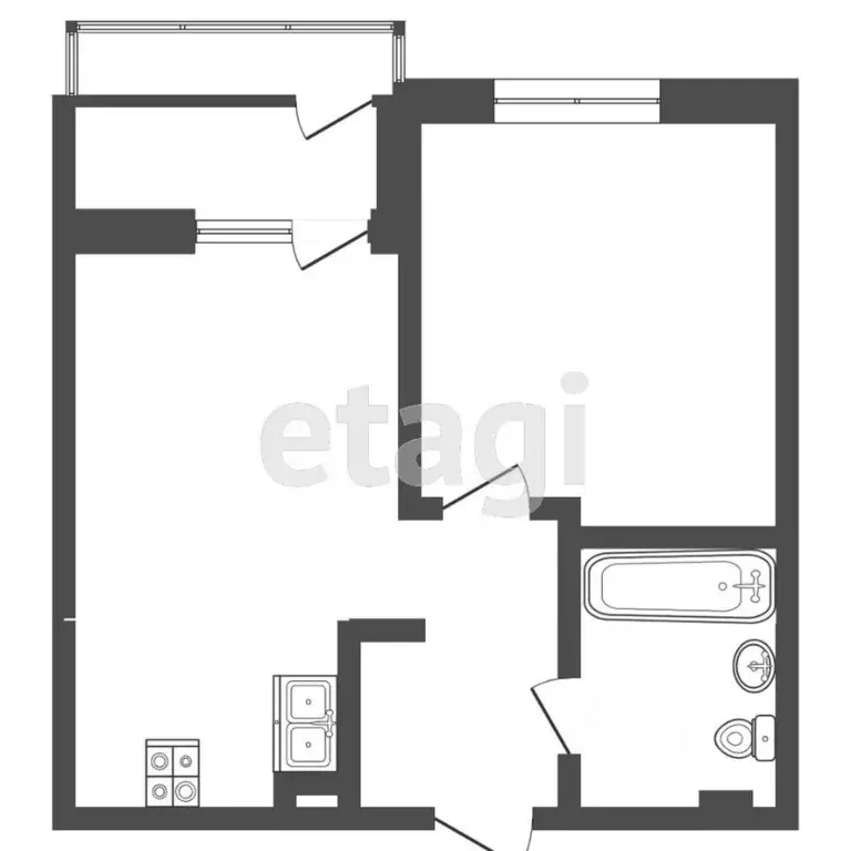 1-к кв. Тюменская область, Тюмень ул. Николая Глебова, 3 (37.2 м) - Фото 2