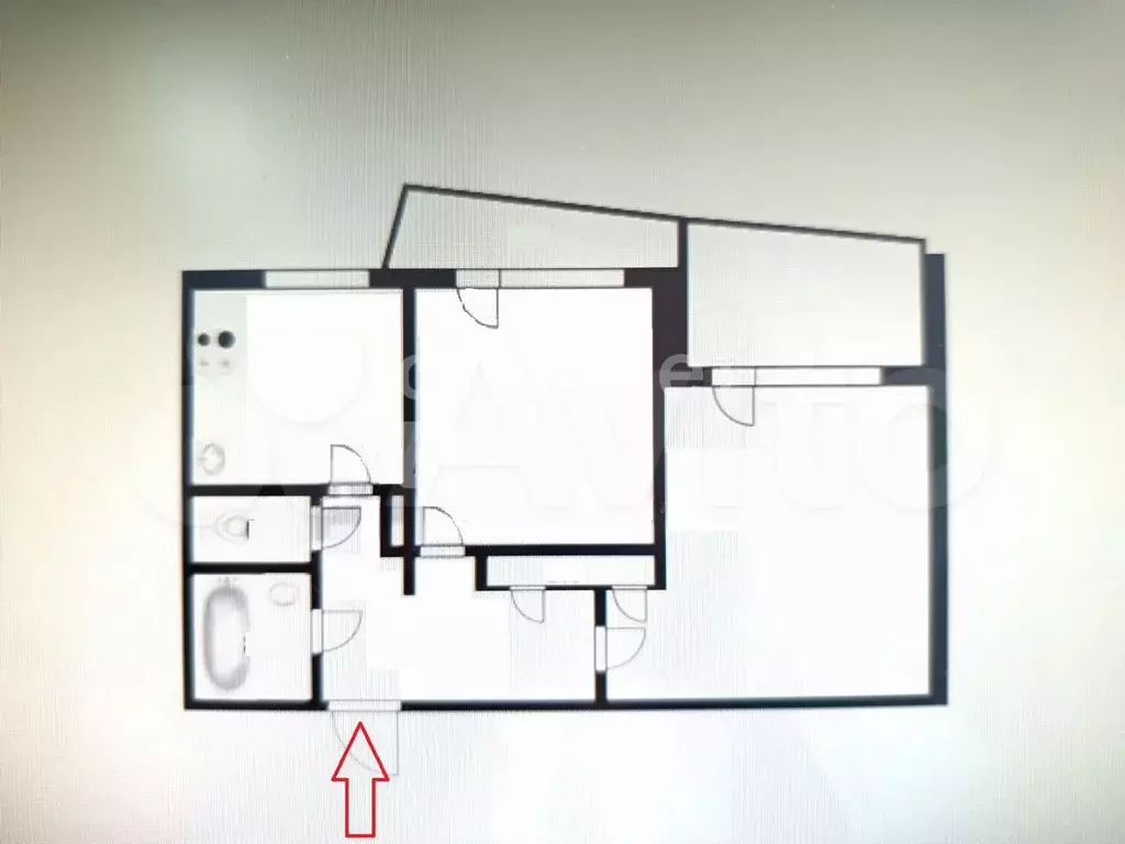 2-к. квартира, 49 м, 6/9 эт. - Фото 0