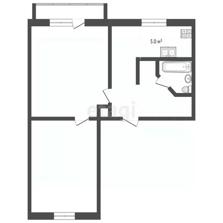 2-к кв. Крым, Армянск ул. Гайдара, 14 (44.6 м) - Фото 2