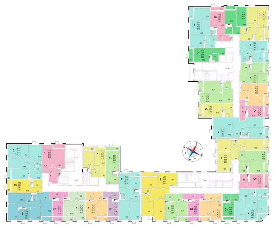 Студия Московская область, Мытищи ул. Академика Каргина, 25 (28.4 м) - Фото 1