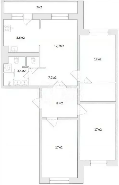 3-к кв. Ленинградская область, Ломоносовский район, Лаголовское с/пос, ... - Фото 1