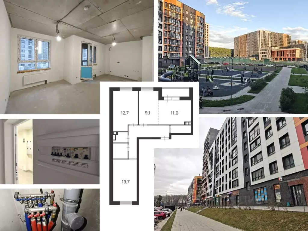3-к кв. Москва Сосенское поселение, просп. Куприна, 38к1 (64.0 м) - Фото 1