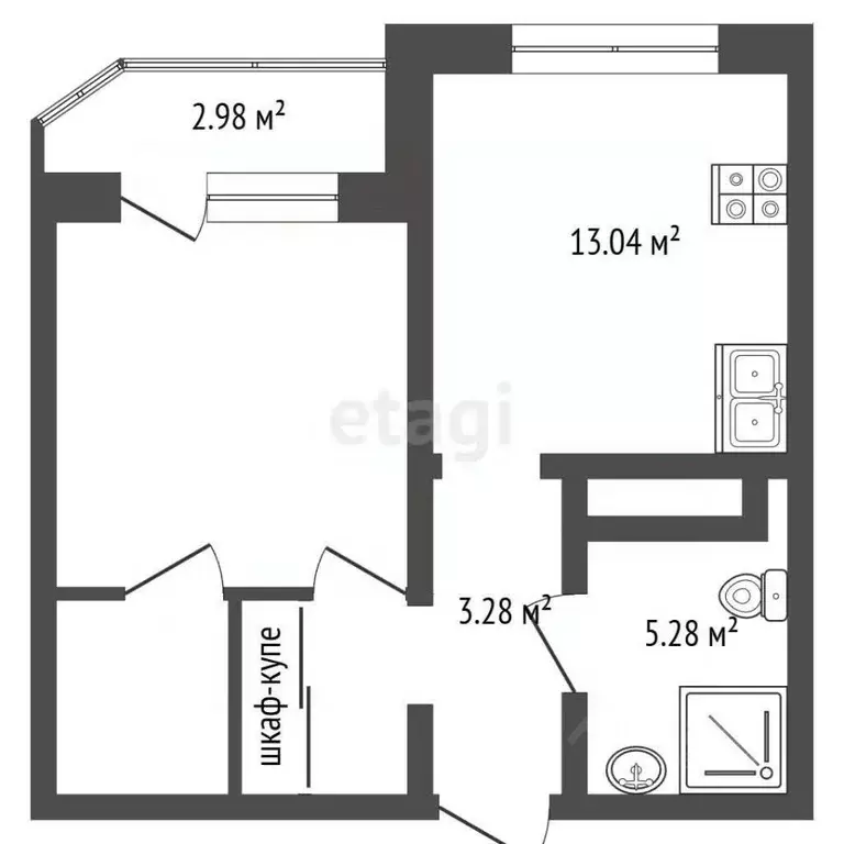 1-к кв. Тюменская область, Тюмень ул. Монтажников, 42А (39.6 м) - Фото 1