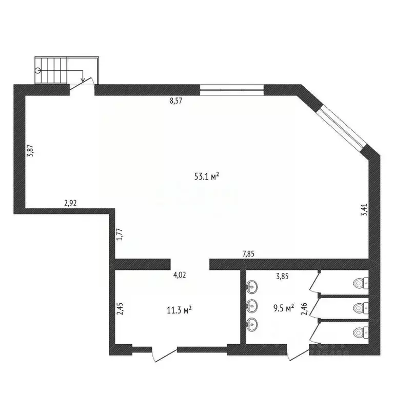 Офис в Амурская область, Благовещенск Театральная ул., 57 (74 м) - Фото 1