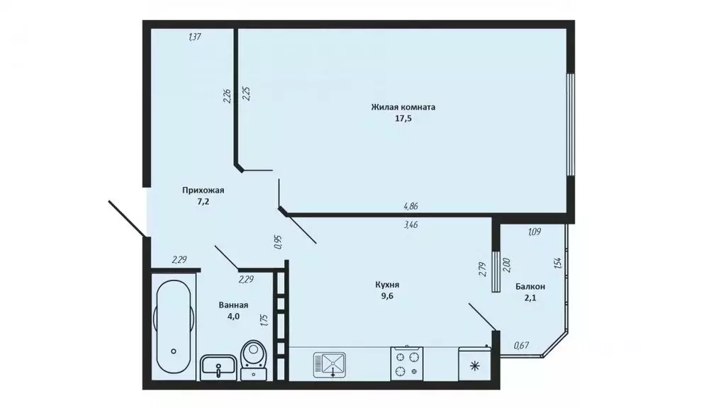 1-к кв. Краснодарский край, Краснодар пос. Знаменский, ул. ... - Фото 2