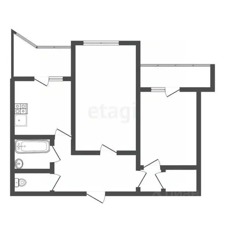 2-к кв. Воронежская область, Воронеж Павловский пер., 56 (71.5 м) - Фото 2