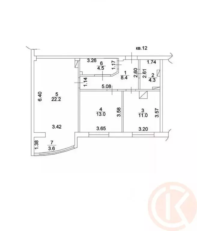 2-к кв. Крым, Симферополь ул. Битакская, 37А (67.0 м) - Фото 2