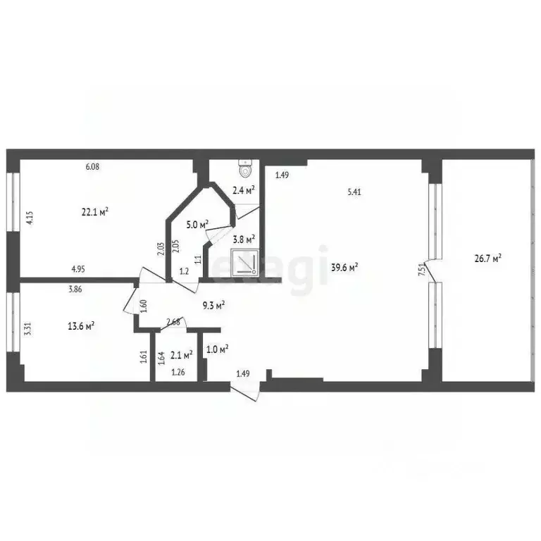3-к кв. Севастополь Севастопольская зона ЮБК кв-л, 20А (125.6 м) - Фото 1