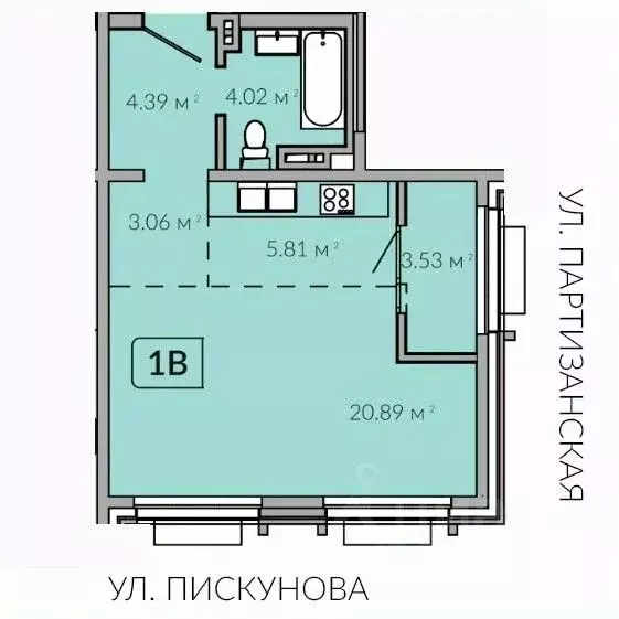 1-к кв. Иркутская область, Иркутск Байкальская ул., 91 (41.9 м) - Фото 1