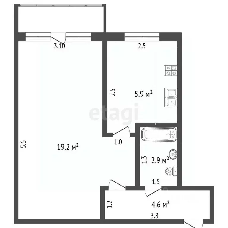 1-к кв. Мордовия, Саранск ул. Семашко, 9 (32.6 м) - Фото 2