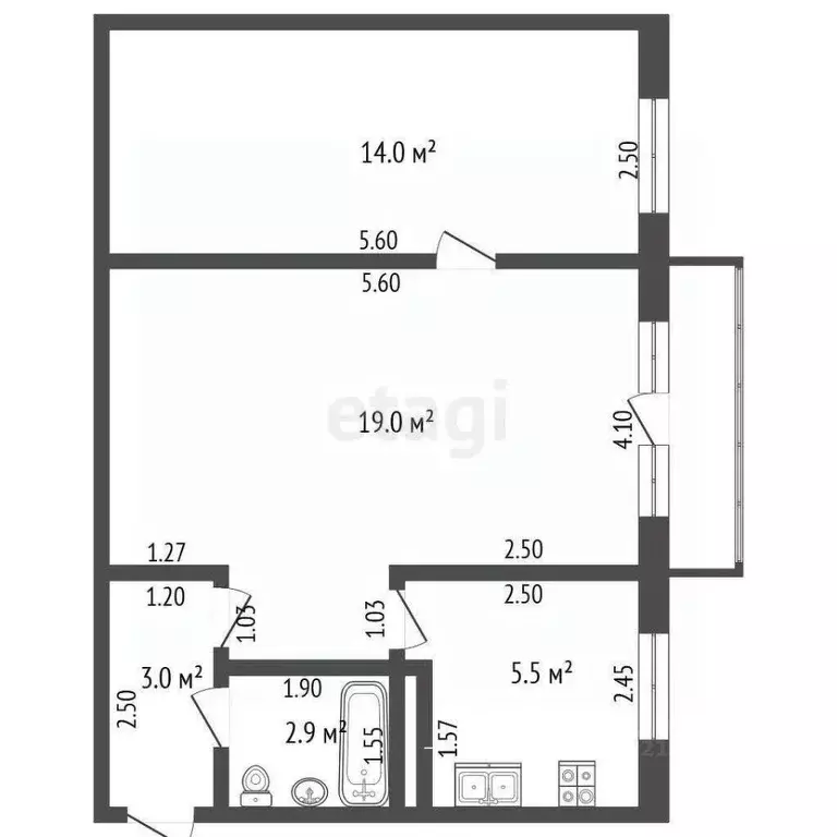 2-к кв. Калининградская область, Калининград ул. Профессора ... - Фото 2