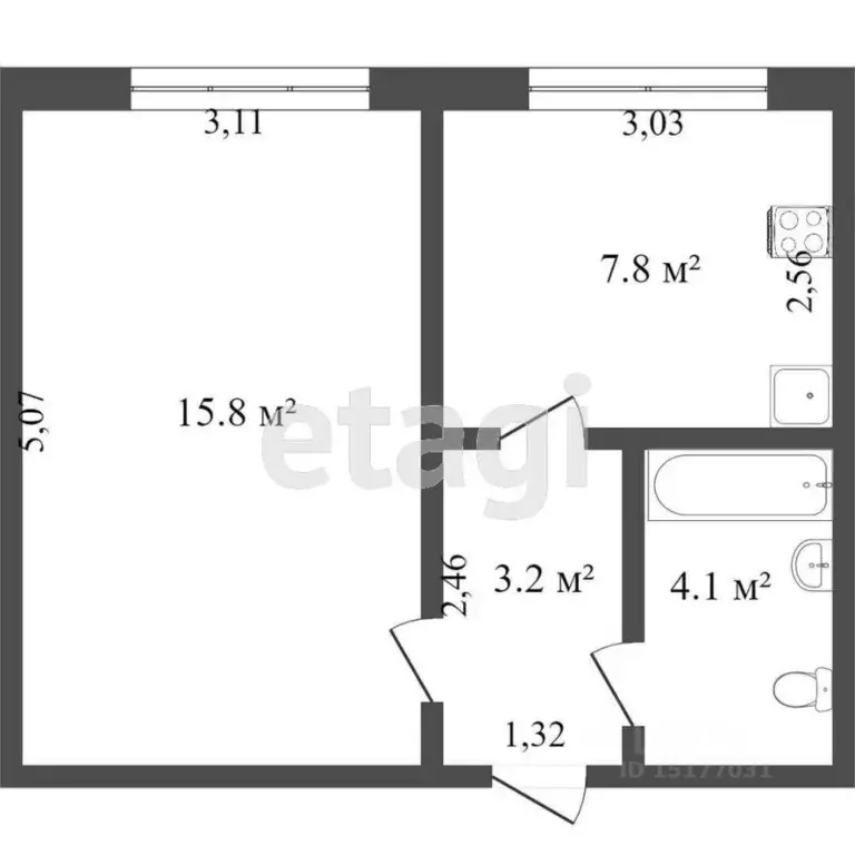 Комната Ямало-Ненецкий АО, Новый Уренгой ул. Геологоразведчиков, 2А ... - Фото 2