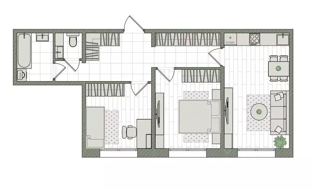 3-к кв. Кировская область, Киров бул. Прибрежный, 6 (58.7 м) - Фото 0