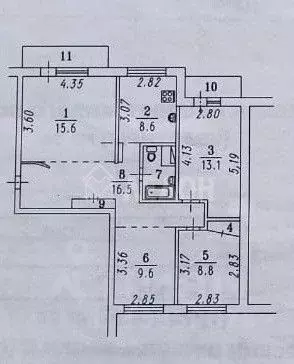 4-к кв. Омская область, Омский район, пос. Ростовка 17 (77.3 м) - Фото 2