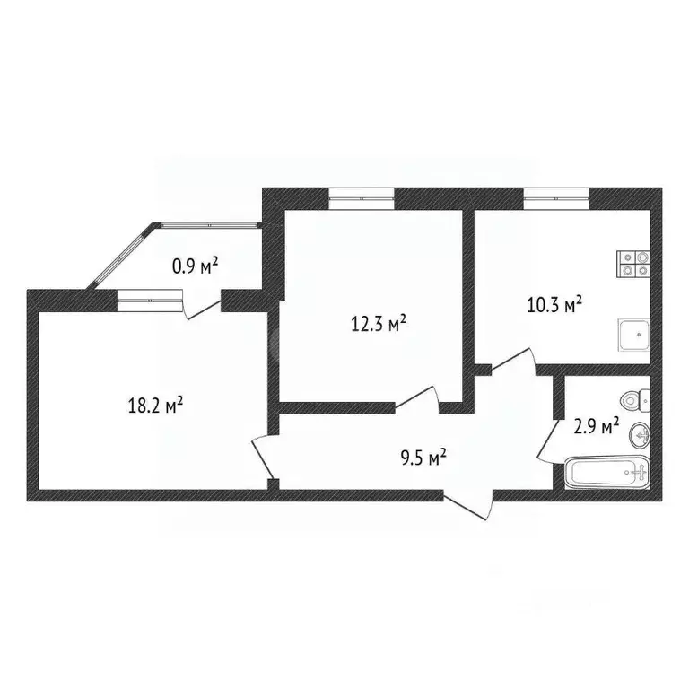 2-к кв. Нижегородская область, Нижний Новгород Мончегорский мкр, ул. ... - Фото 1