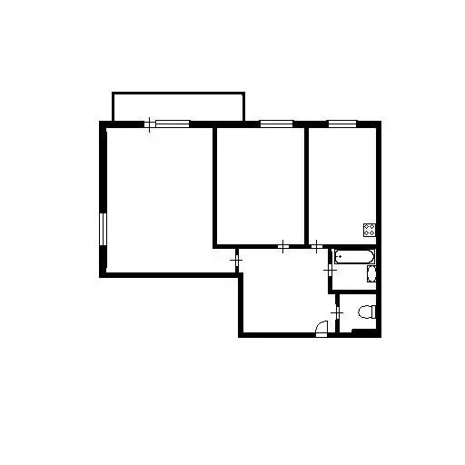 2-к кв. Новосибирская область, Новосибирск ул. Куприна, 8/1 (80.4 м) - Фото 1