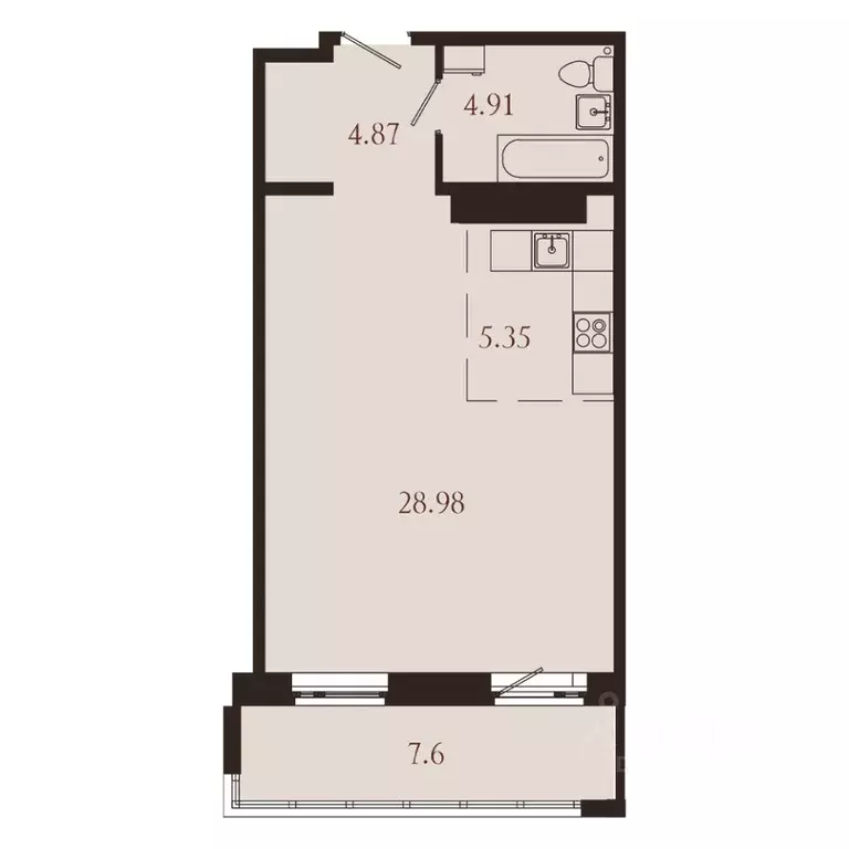 1-к кв. Иркутская область, Иркутск Советская ул., 115/1Б (51.71 м) - Фото 1