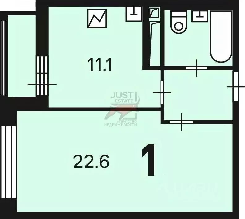 1-к кв. Москва Аминьевское ш., 4Дк1 (41.4 м) - Фото 2