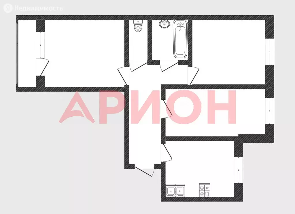 3-комнатная квартира: Тюмень, Заречный проезд, 12 (60 м) - Фото 1