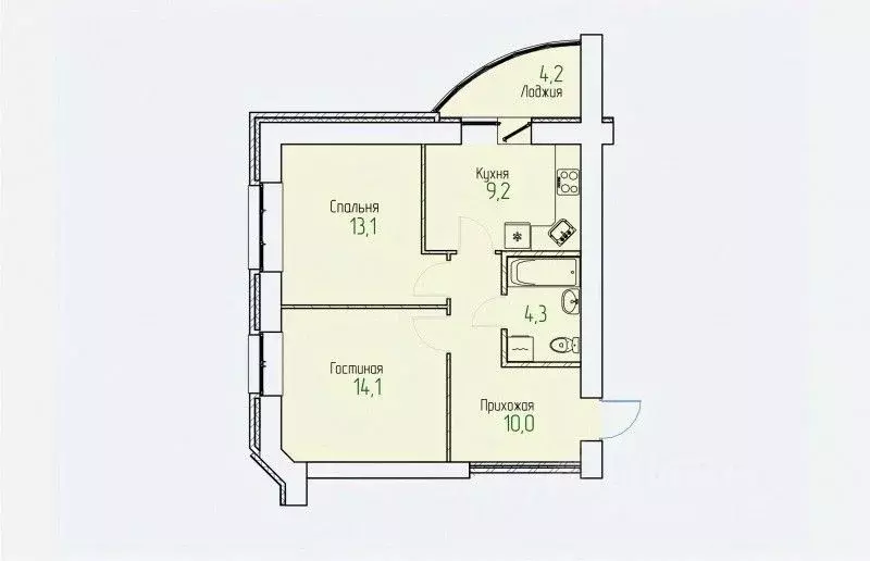 2-к кв. Кировская область, Киров Мурашинский проезд, 7 (53.3 м) - Фото 0