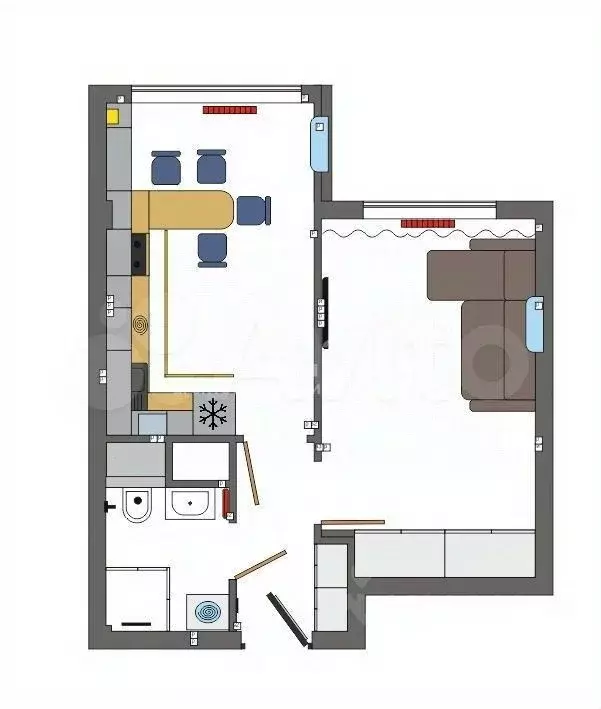 1-к кв. Ставропольский край, Ессентуки Просторная ул. (36.0 м) - Фото 2