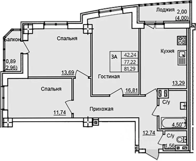 3-к кв. Ростовская область, Ростов-на-Дону Белокалитвинская ул., 1 ... - Фото 2