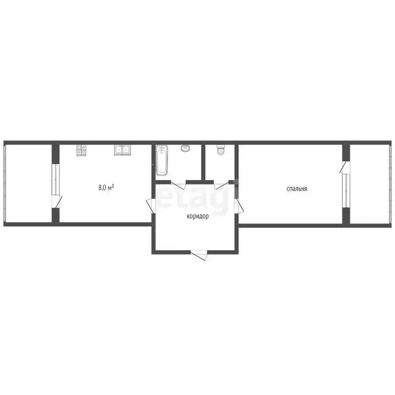 1-комнатная квартира: Тамбов, Степная улица, 80 (32.4 м) - Фото 0