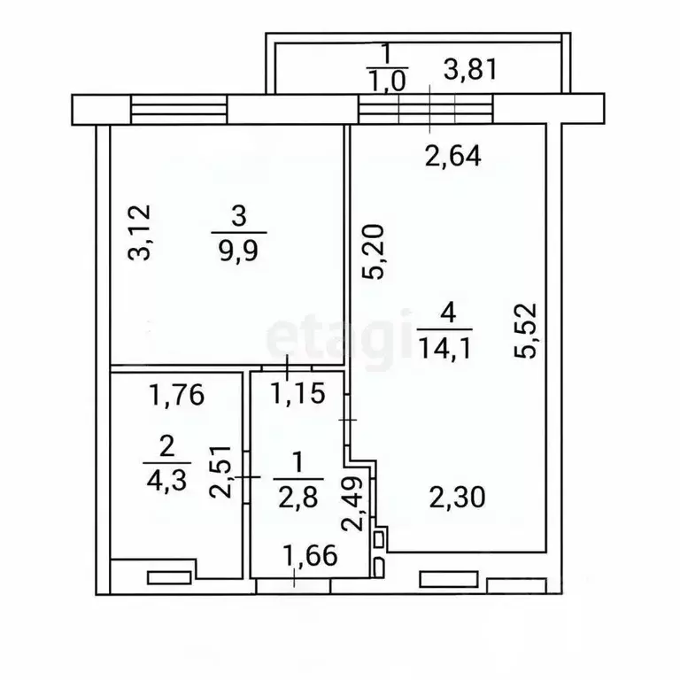 1-к кв. Удмуртия, Завьяловский район, с. Первомайский ул. Оружейников, ... - Фото 2