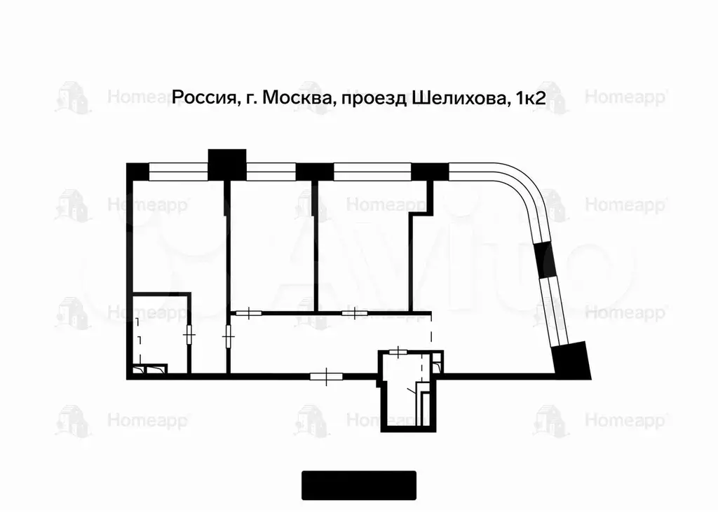 3-к. квартира, 86,4 м, 8/13 эт. - Фото 0
