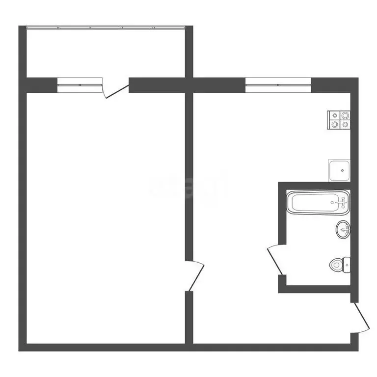 1-комнатная квартира: Тула, улица Бундурина, 36 (29.2 м) - Фото 1
