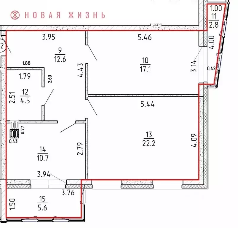 2-к кв. Самарская область, Самара проезд 4-й, 8А (75.5 м) - Фото 1