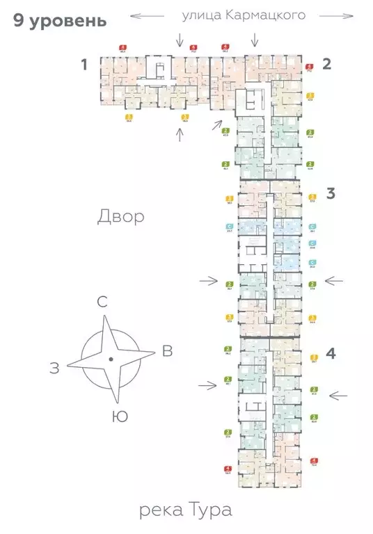 3-к кв. Тюменская область, Тюмень ул. Евгения Войнова, 3 (53.6 м) - Фото 1