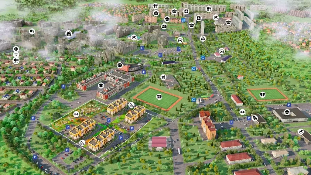 3-к кв. Калужская область, Калуга ул. Радостная, 10 (77.37 м) - Фото 2