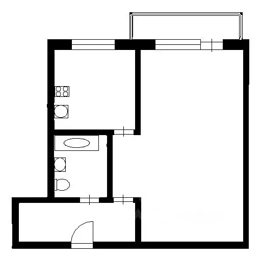 1-к кв. Новосибирская область, Новосибирск ул. Блюхера, 43 (31.0 м) - Фото 1