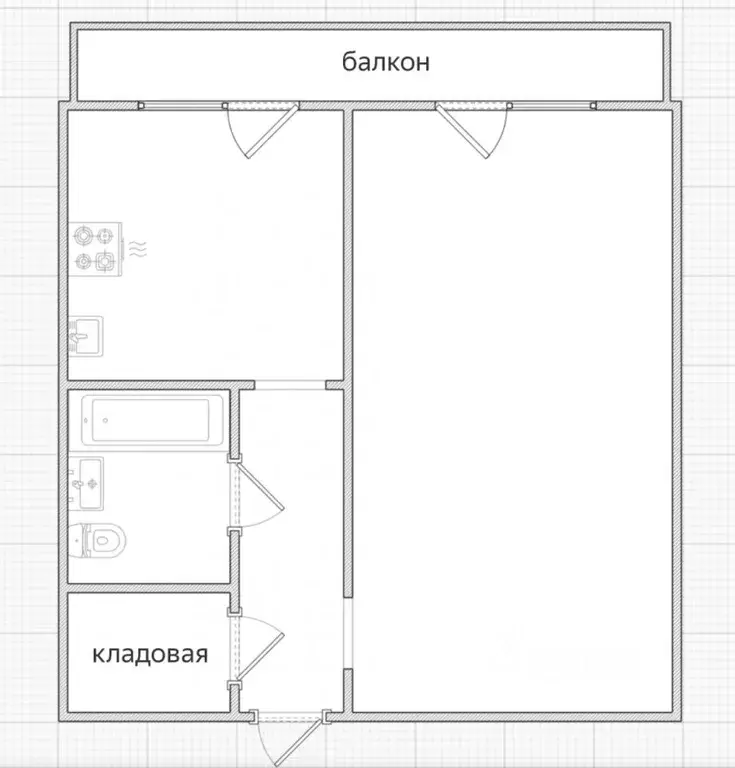 1-к кв. Московская область, Серпухов ул. Космонавтов, 28 (33.5 м) - Фото 2