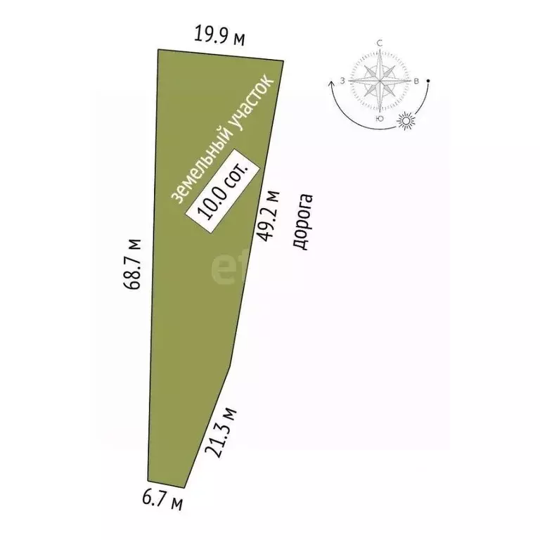 Участок в Омская область, Омский район, пос. Ключи Светлая ул., 48А ... - Фото 2