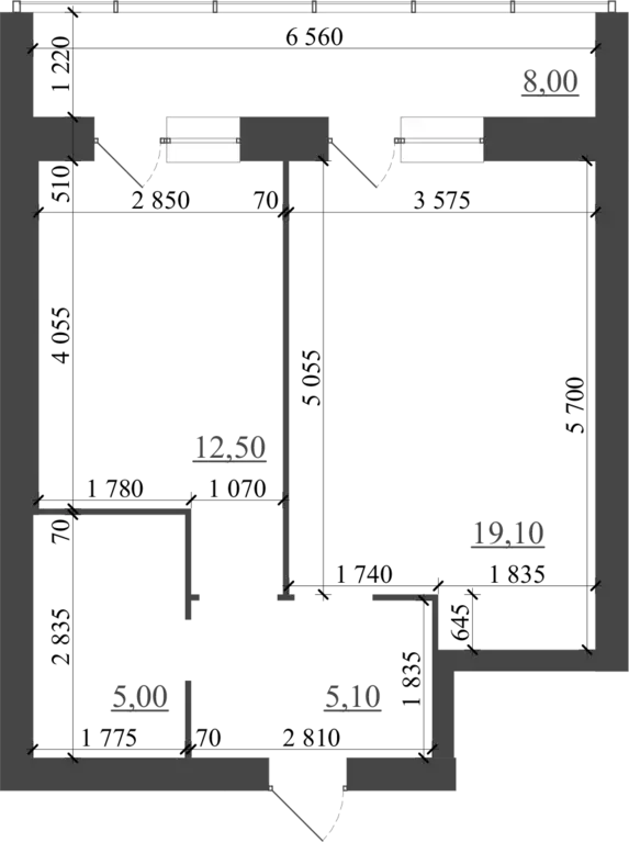 1-к квартира, 49.7 м - Фото 1