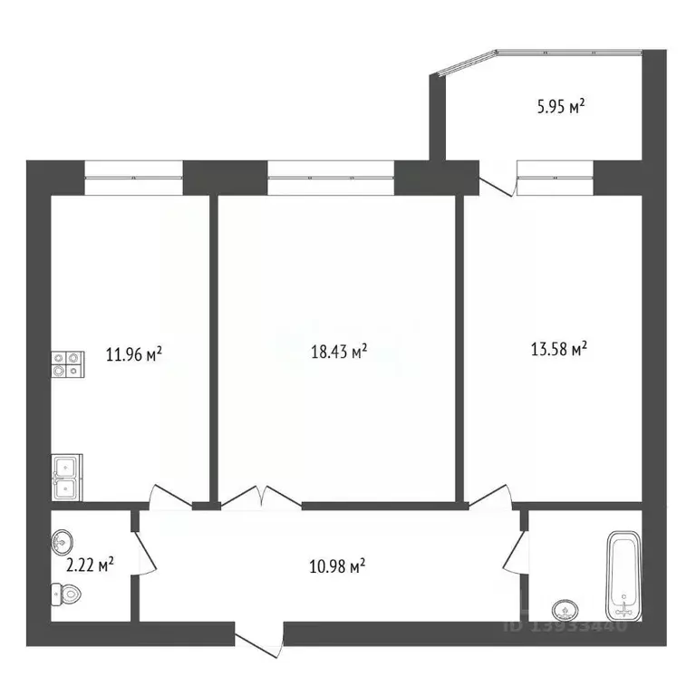 2-к кв. Тюменская область, Тюмень Широтная ул., 213 (60.21 м) - Фото 2