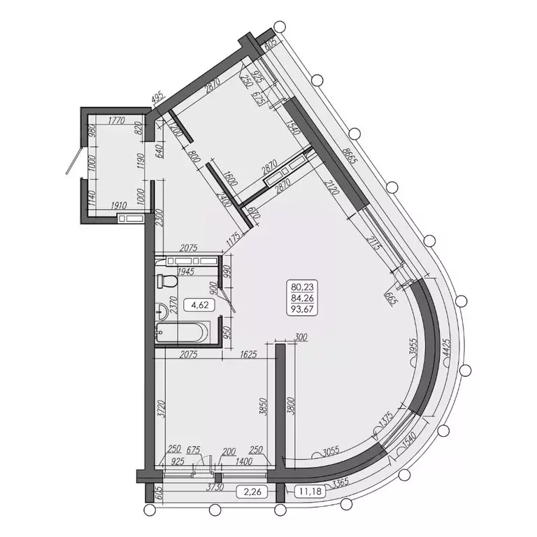 3-к кв. Приморский край, Владивосток ул. Мыс Кунгасный, 3Б (84.26 м) - Фото 0