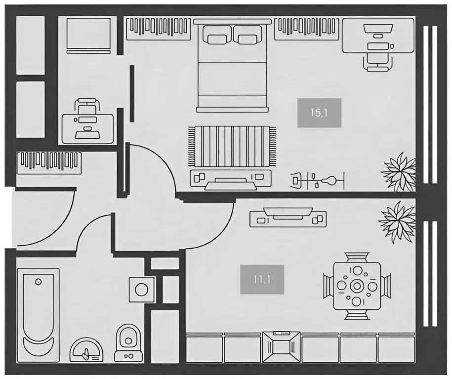 1-к кв. Москва Дмитровское ш., 71А (36.0 м) - Фото 2