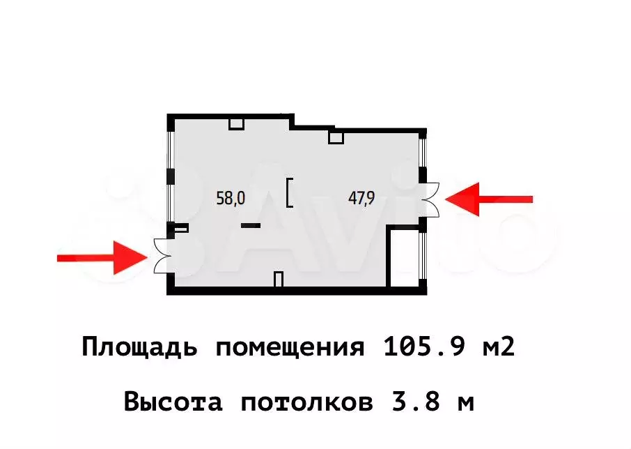 Новые Ватутинки аренда помещения 105.9 м - Фото 1