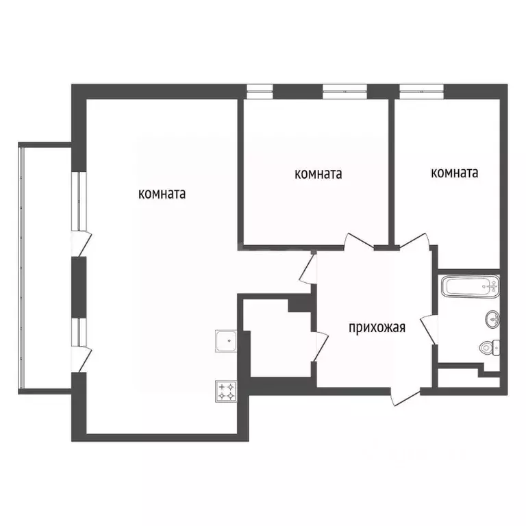 3-к кв. Красноярский край, Красноярск ул. Авиаторов, 3 (95.6 м) - Фото 2