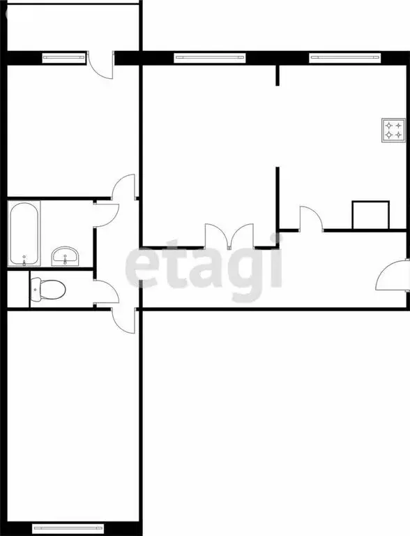 3-комнатная квартира: Кострома, улица Олега Юрасова, 1 (79.3 м) - Фото 1