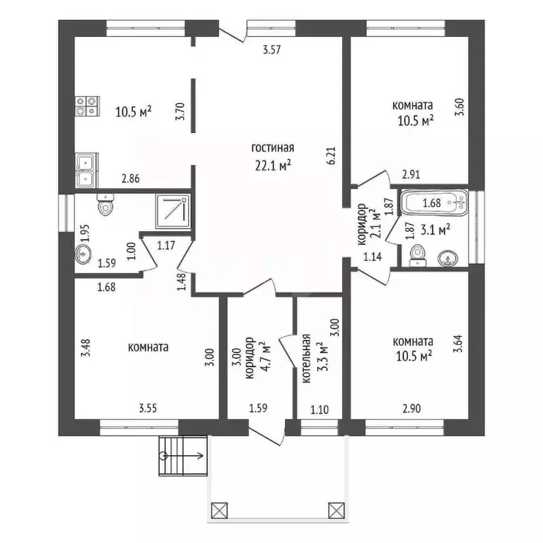 Дом в Адыгея, Майкопский район, Краснооктябрьское с/пос, пос. ... - Фото 2