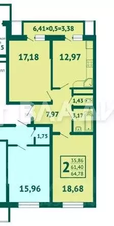 2-к кв. Краснодарский край, Новороссийск ул. Хворостянского, 27к2 ... - Фото 2