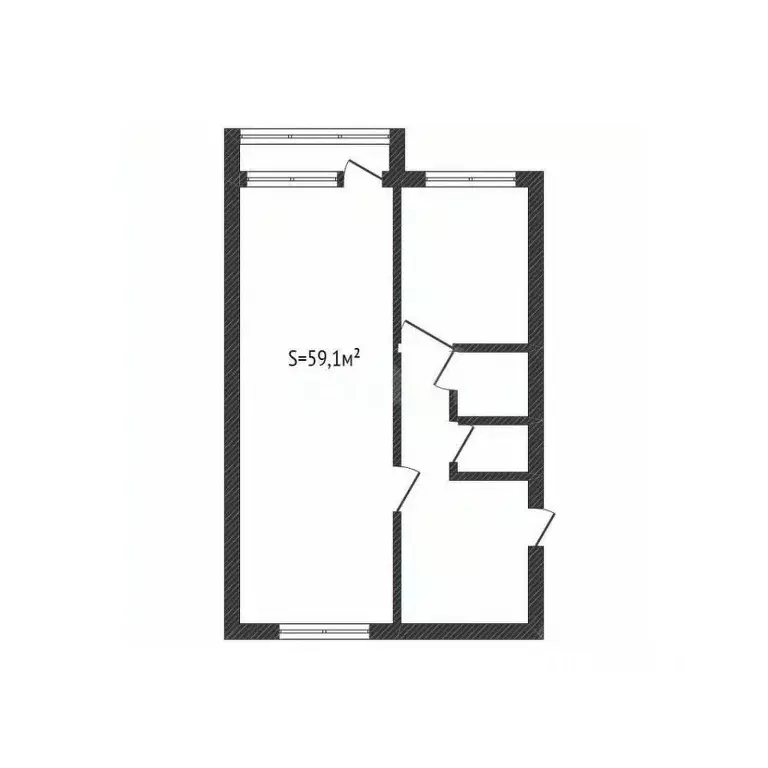 3-к кв. Брянская область, Клинцы ул. Мира, 107 (59.1 м) - Фото 2