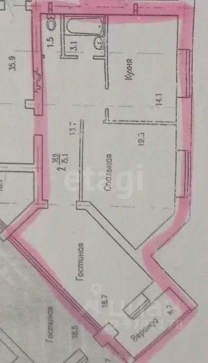 2-к кв. Татарстан, Зеленодольск просп. Строителей, 26 (71.5 м) - Фото 2